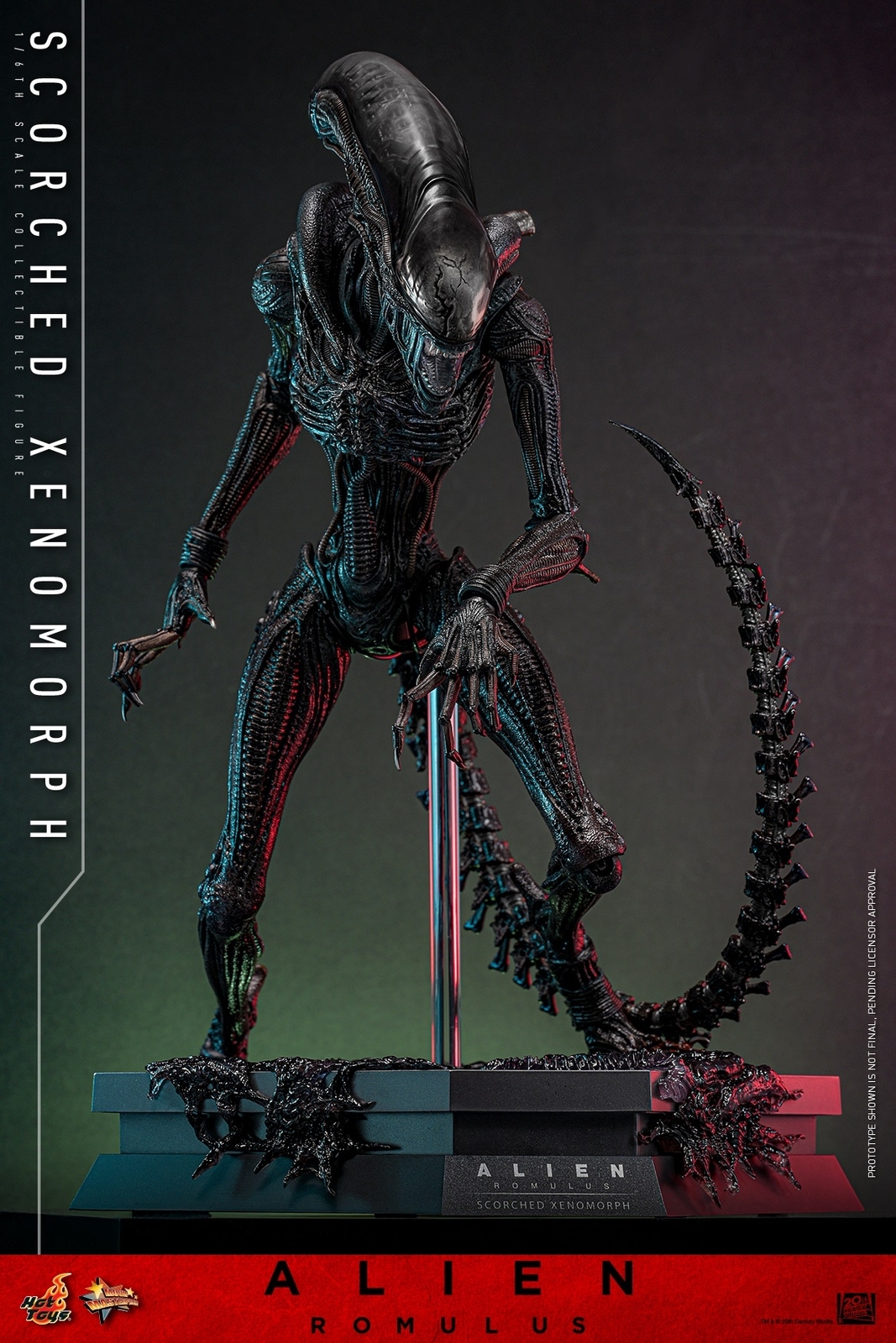 Ready! New Hot Toys MMS784 1/6 Alien: Romulus Scorched Xenomorph Action Figure
