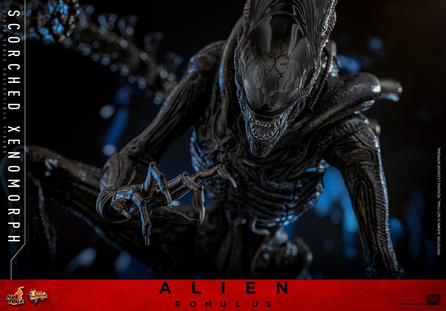 Ready! New Hot Toys MMS784 1/6 Alien: Romulus Scorched Xenomorph Action Figure
