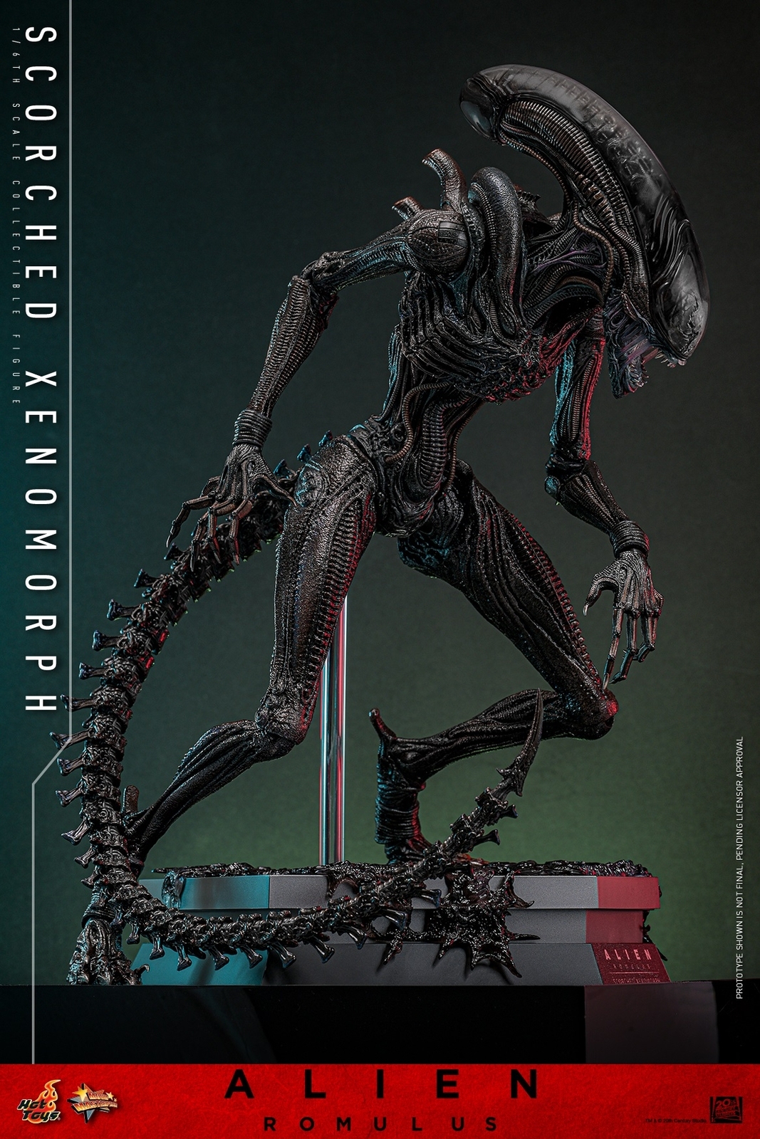 Ready! New Hot Toys MMS784 1/6 Alien: Romulus Scorched Xenomorph Action Figure