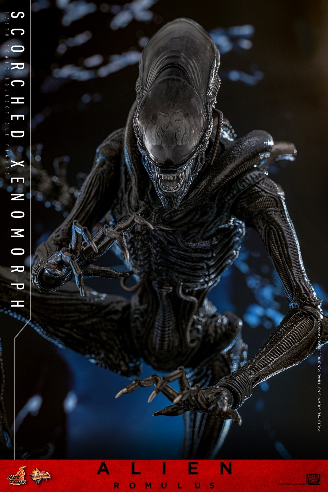 Ready! New Hot Toys MMS784 1/6 Alien: Romulus Scorched Xenomorph Action Figure