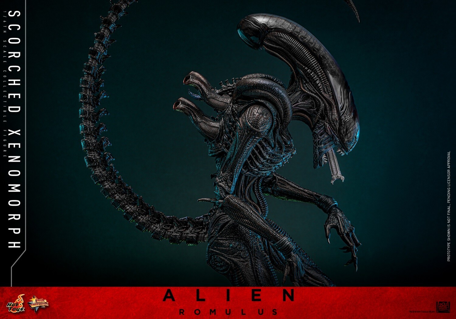 Ready! New Hot Toys MMS784 1/6 Alien: Romulus Scorched Xenomorph Action Figure