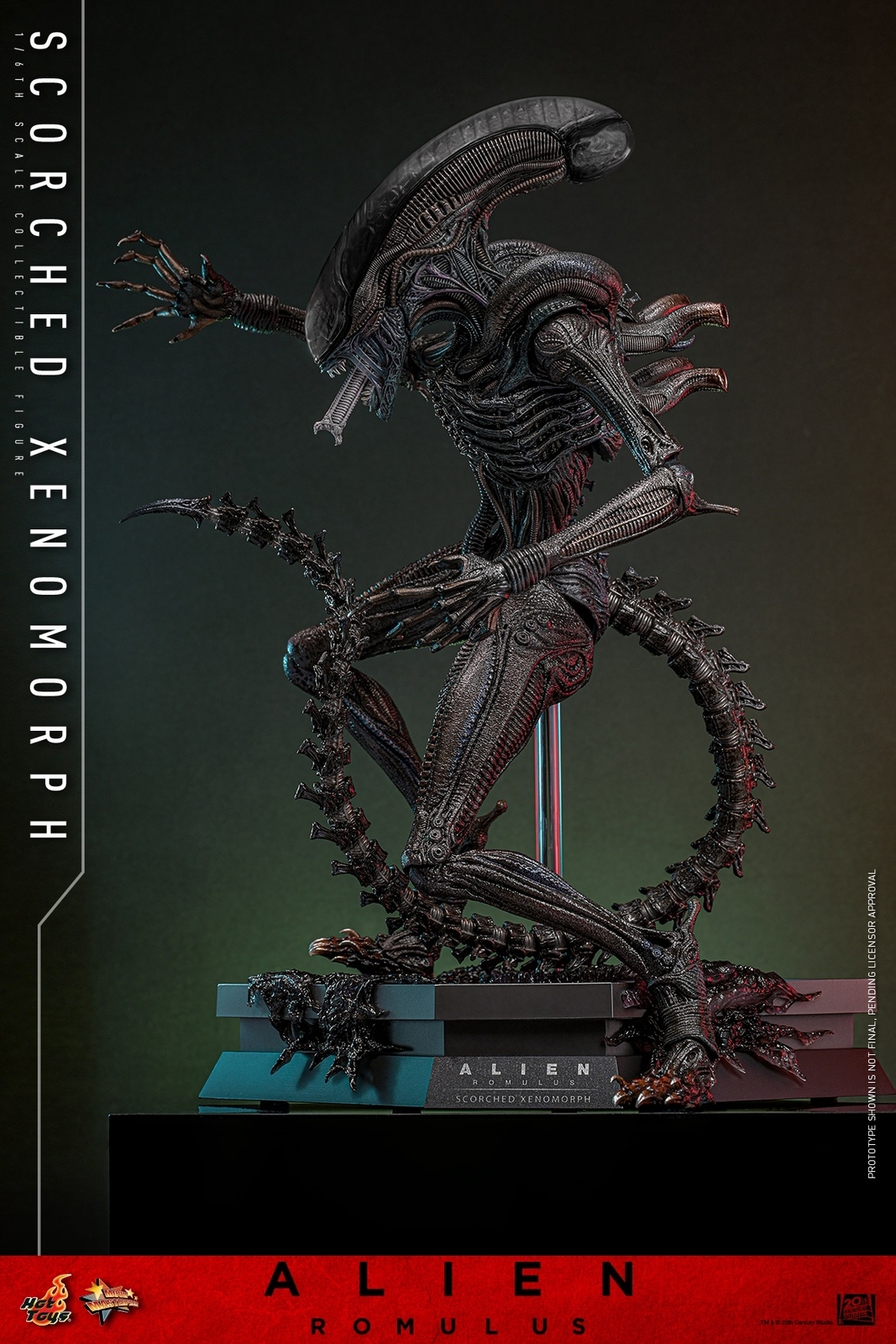 Ready! New Hot Toys MMS784 1/6 Alien: Romulus Scorched Xenomorph Action Figure