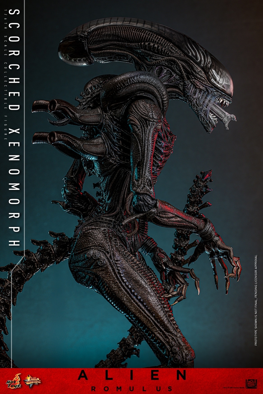 Ready! New Hot Toys MMS784 1/6 Alien: Romulus Scorched Xenomorph Action Figure