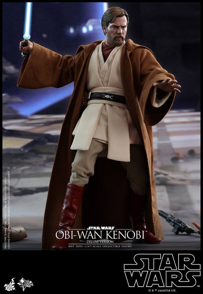 Ready! New Hot Toys MMS478 Star Wars III Obi-Wan Kenobi Deluxe Ver Action Figure