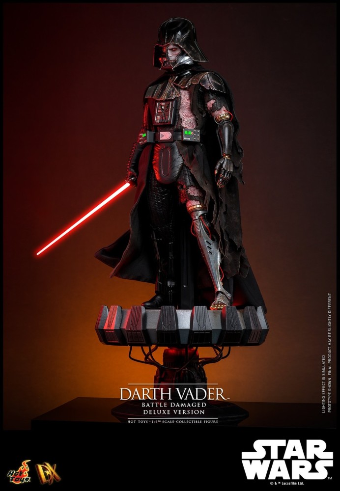 Ready! Hot Toys DX45B Star Wars 1/6 Darth Vader Battle Damaged Deluxe Special
