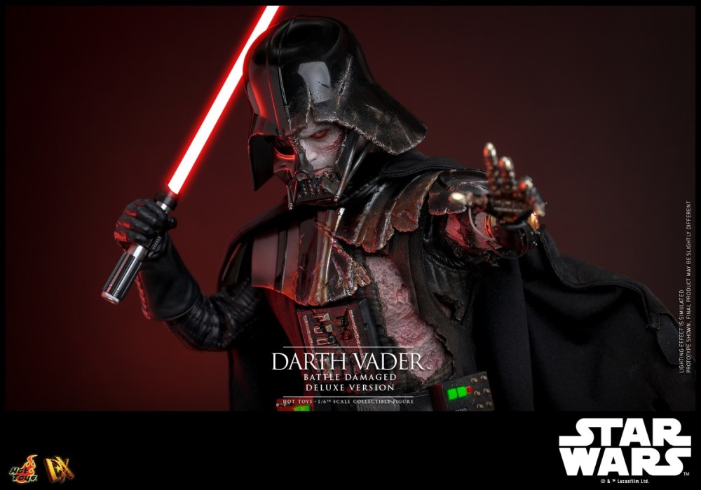 Ready! Hot Toys DX45B Star Wars 1/6 Darth Vader Battle Damaged Deluxe Special