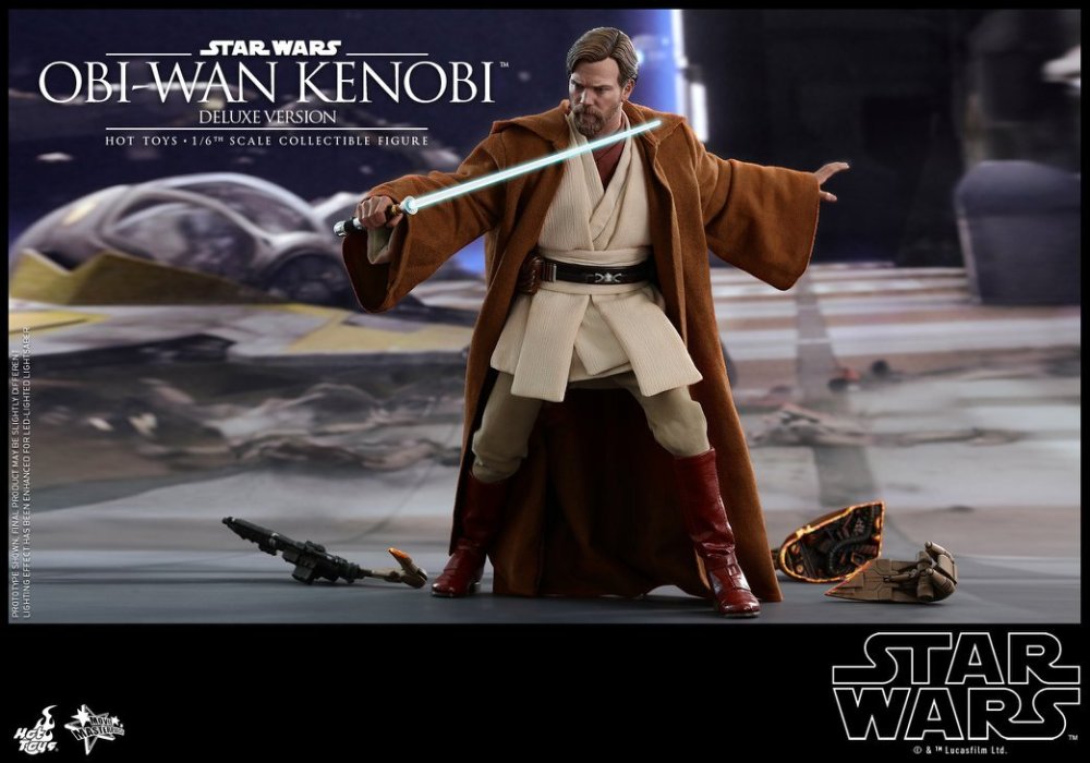 Ready! New Hot Toys MMS478 Star Wars III Obi-Wan Kenobi Deluxe Ver Action Figure