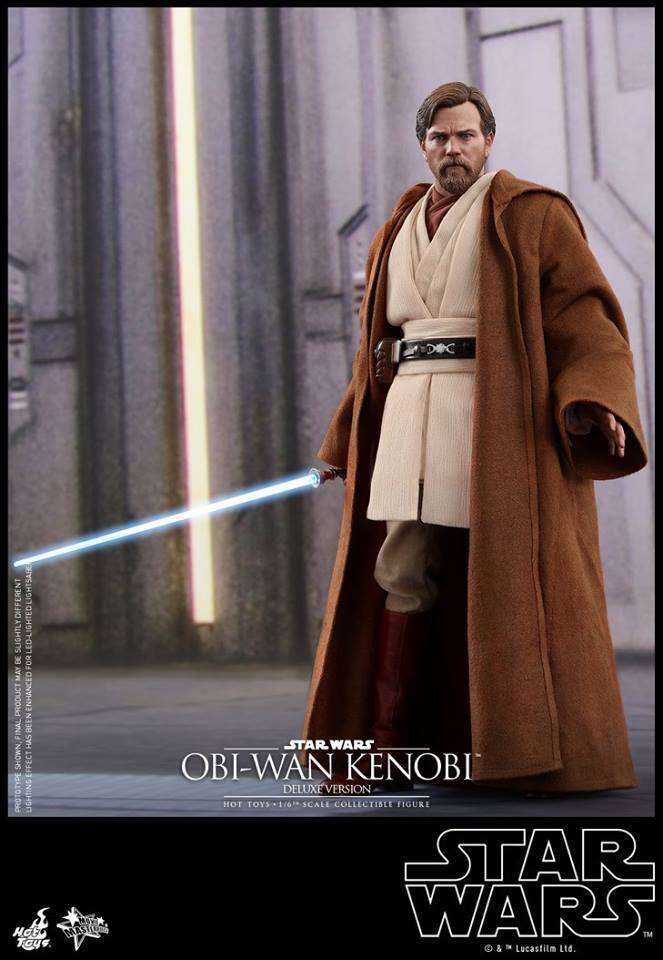 Ready! New Hot Toys MMS478 Star Wars III Obi-Wan Kenobi Deluxe Ver Action Figure