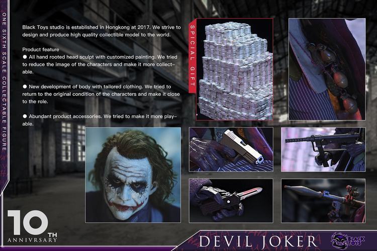 Black Toys 1/6 Devil Joker 10th Anniver PVC BT101 BT102 Figure IN STOCK