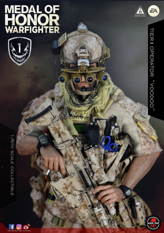 Soldier Story 1/6 SS106 Voodoo Medal Of Honor Navy SEAL Operator Soldier Figure