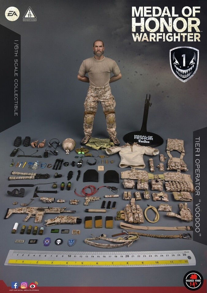Soldier Story 1/6 SS106 Voodoo Medal Of Honor Navy SEAL Operator Soldier Figure