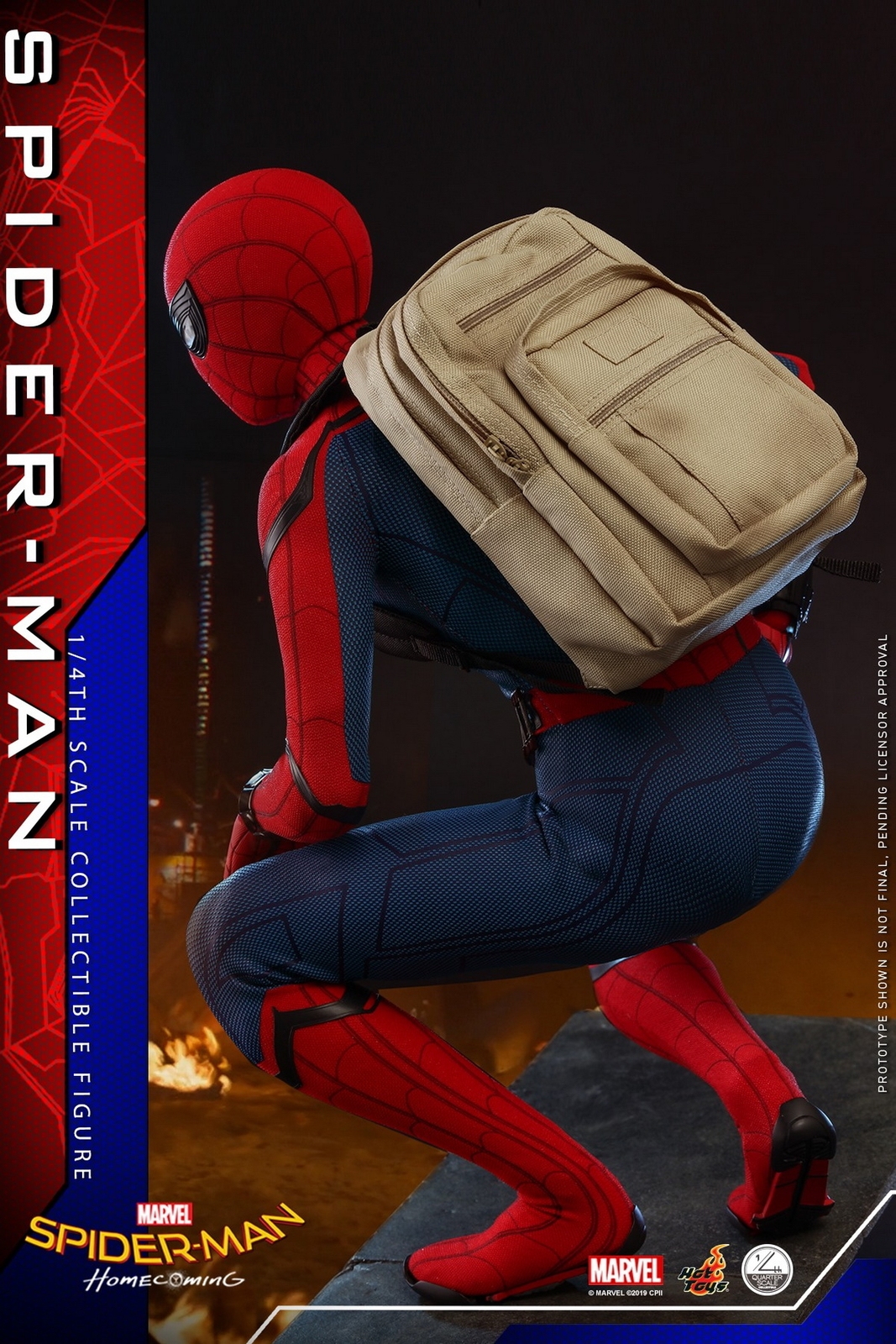 New Hot Toys 1/4 QS015 Spider-Man:Hom<wbr/>ecoming Spider-Man (Deluxe Ver.) In Stock
