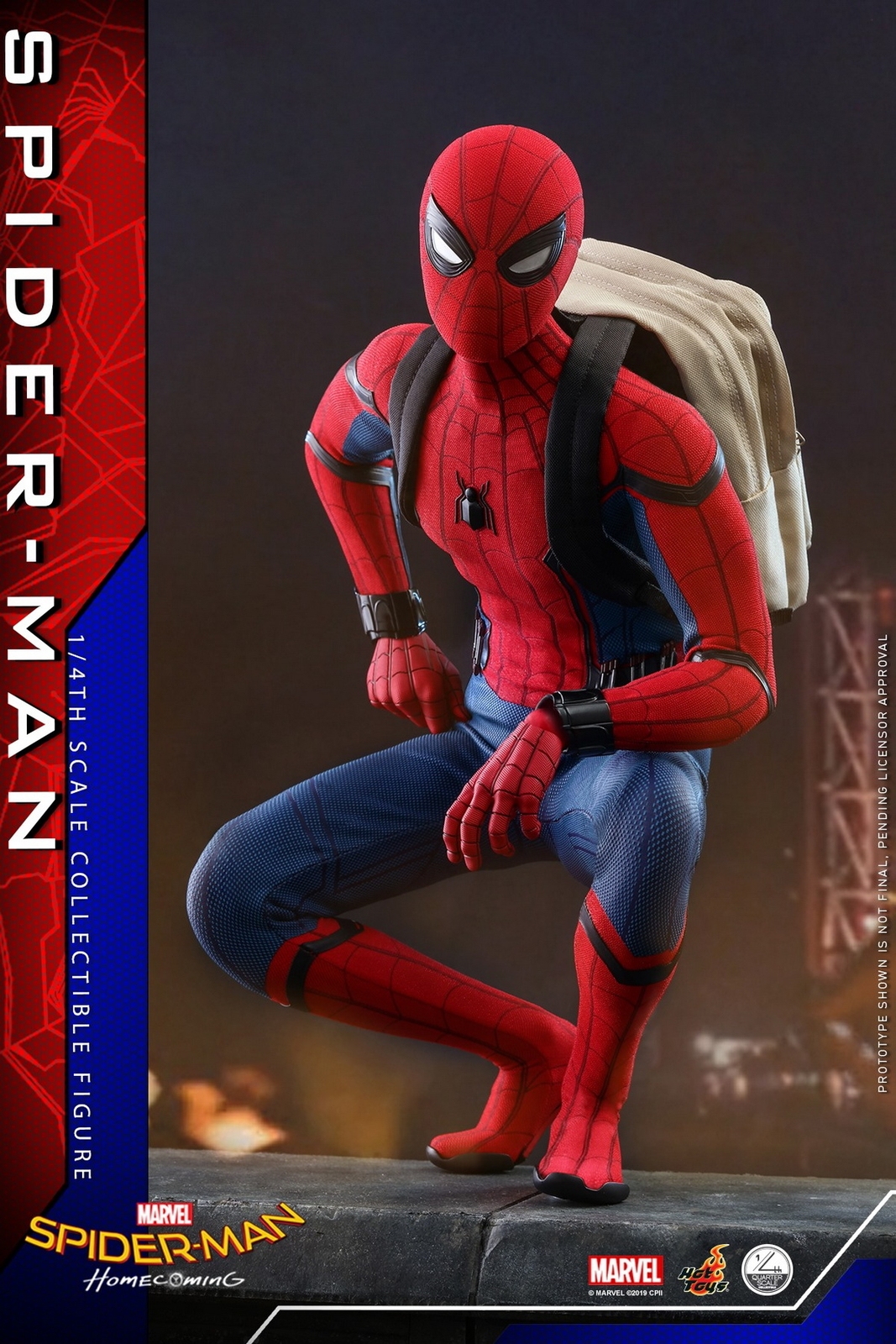 New Hot Toys 1/4 QS015 Spider-Man:Hom<wbr/>ecoming Spider-Man (Deluxe Ver.) In Stock