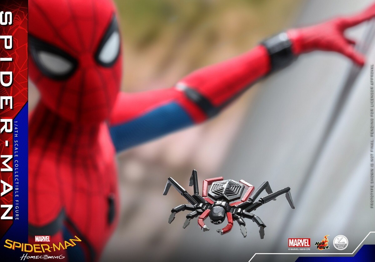 New Hot Toys 1/4 QS015 Spider-Man:Hom<wbr/>ecoming Spider-Man (Deluxe Ver.) In Stock