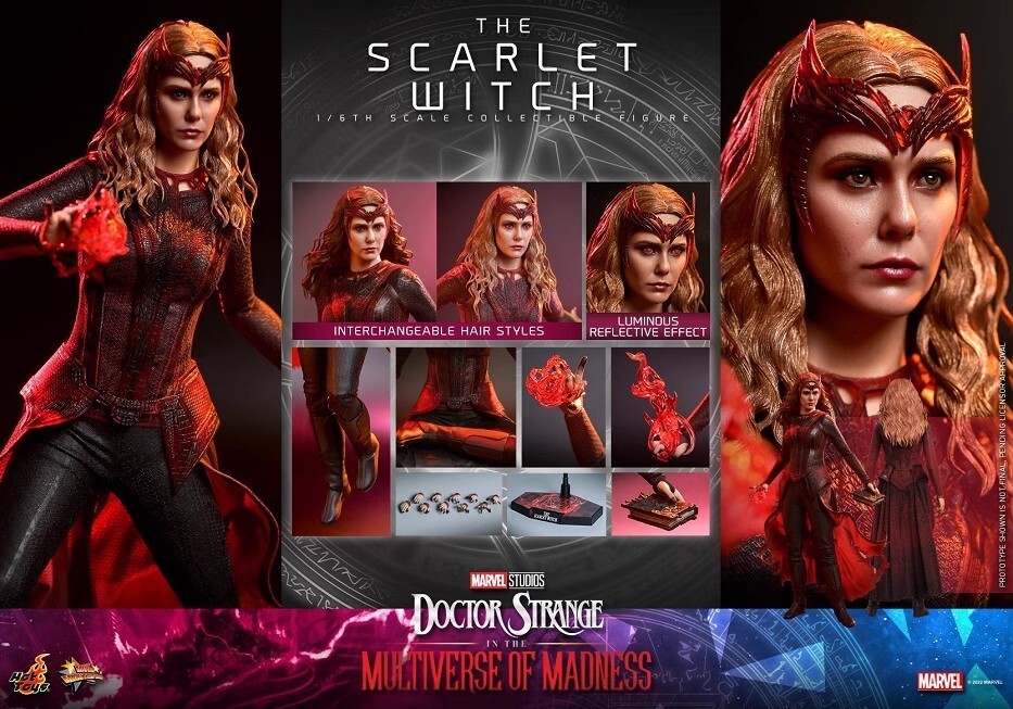 Ready! Hot Toys MMS652 The Multiverse of Madness 1/6 The Scarlet Witch Figure