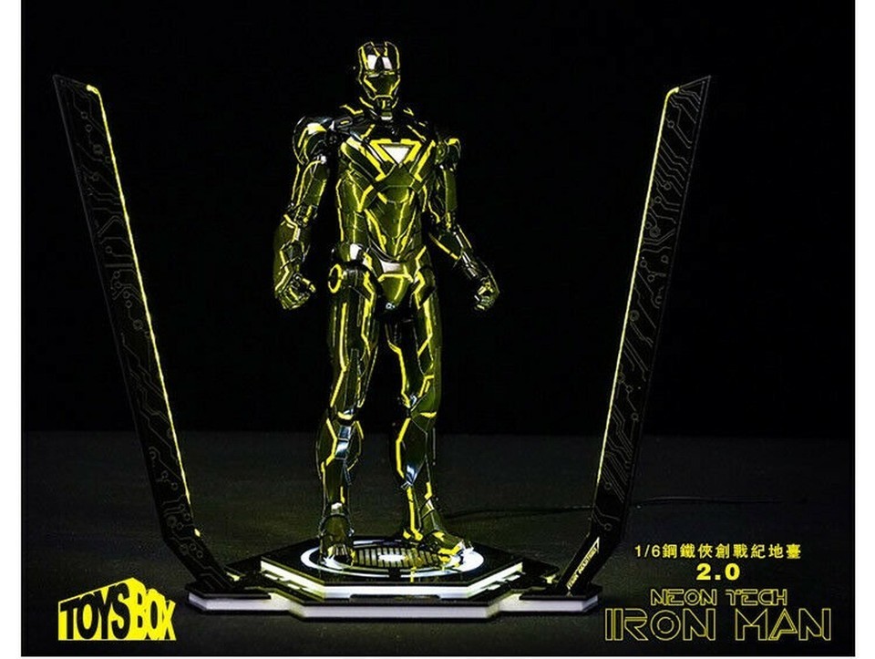 Toy-Box TB078 1/6 LED Light Iron Man Legacy 2.0 Platform 12'' Figure Scene Site