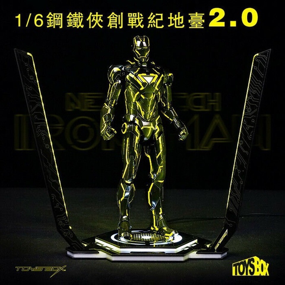 Toy-Box TB078 1/6 LED Light Iron Man Legacy 2.0 Platform 12'' Figure Scene Site