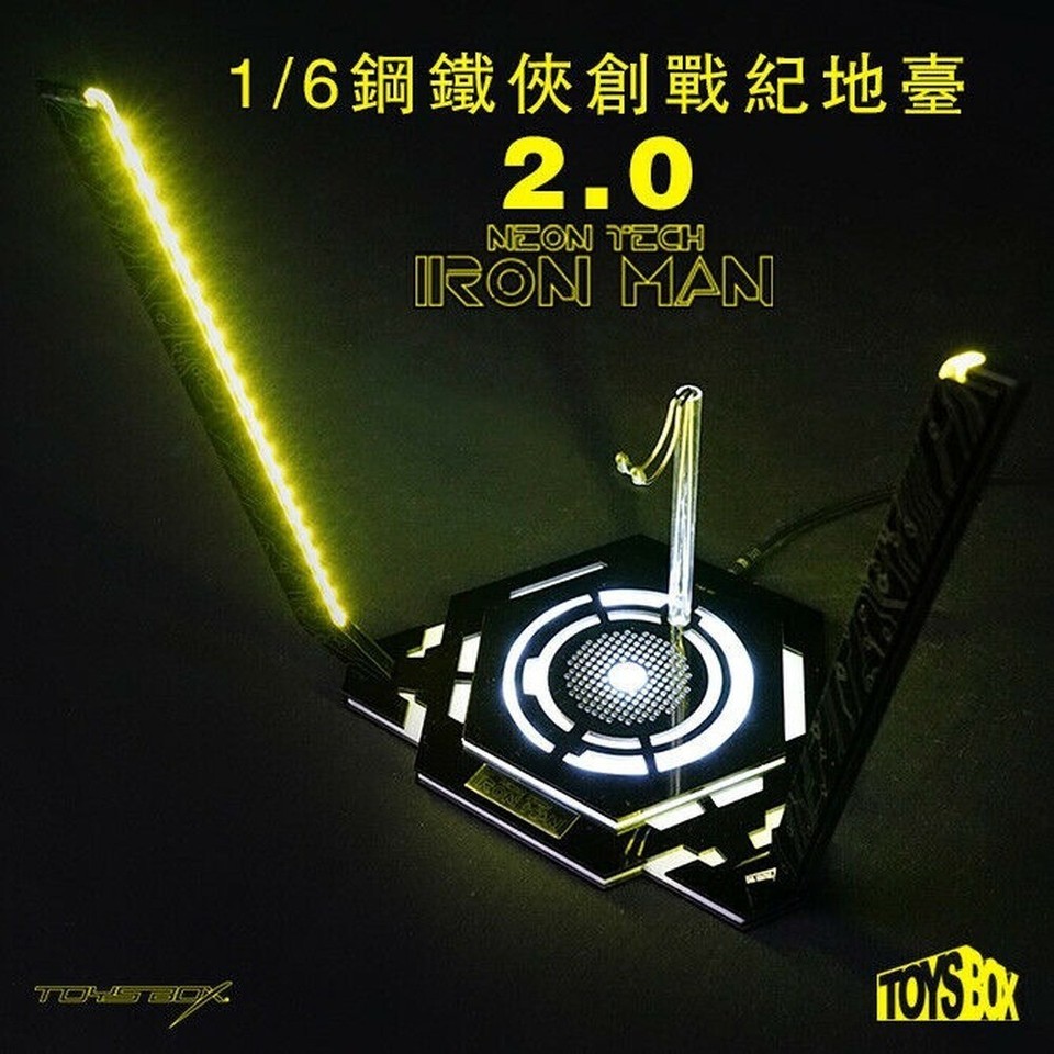 Toy-Box TB078 1/6 LED Light Iron Man Legacy 2.0 Platform 12'' Figure Scene Site