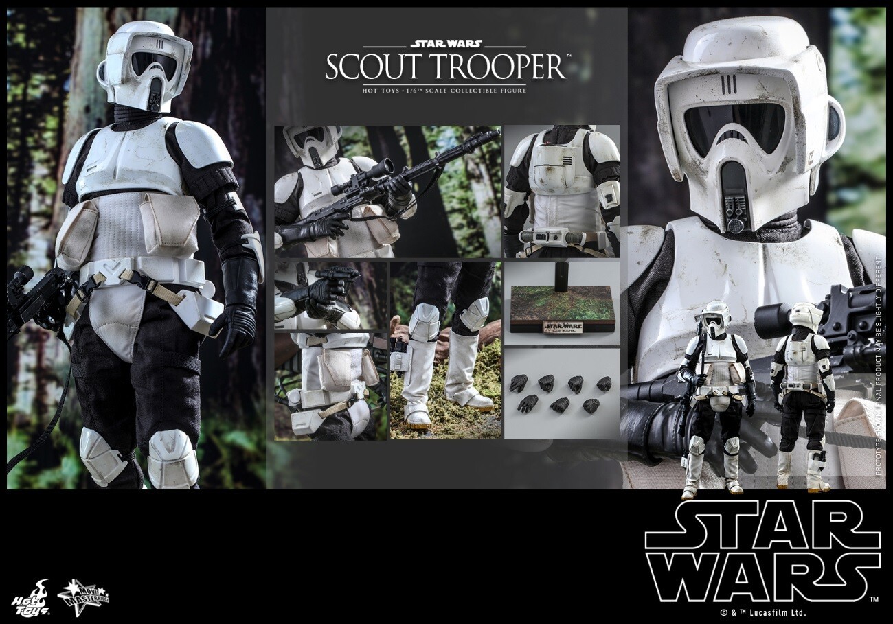 New Hot Toys MMS611 STAR WARS: RETURN OF THE JEDI 1/6 SCOUT TROOPER Figure