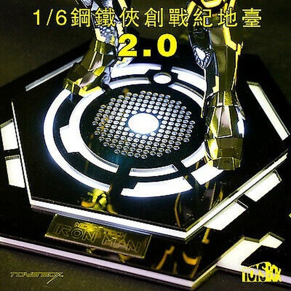 Toy-Box TB078 1/6 LED Light Iron Man Legacy 2.0 Platform 12'' Figure Scene Site