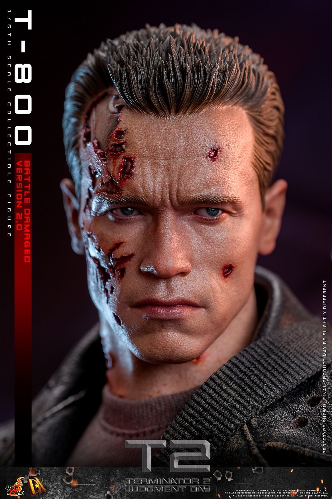 New Hot Toys DX46 1/6 Terminator 2: Judgment Day T-800 Battle Damaged 2.0 Figure