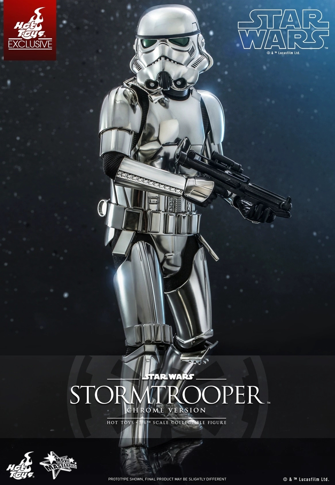 Ready! New Hot Toys MMS615 Star Wars Stormtrooper Chrome Ver. 1/6 Action Figure