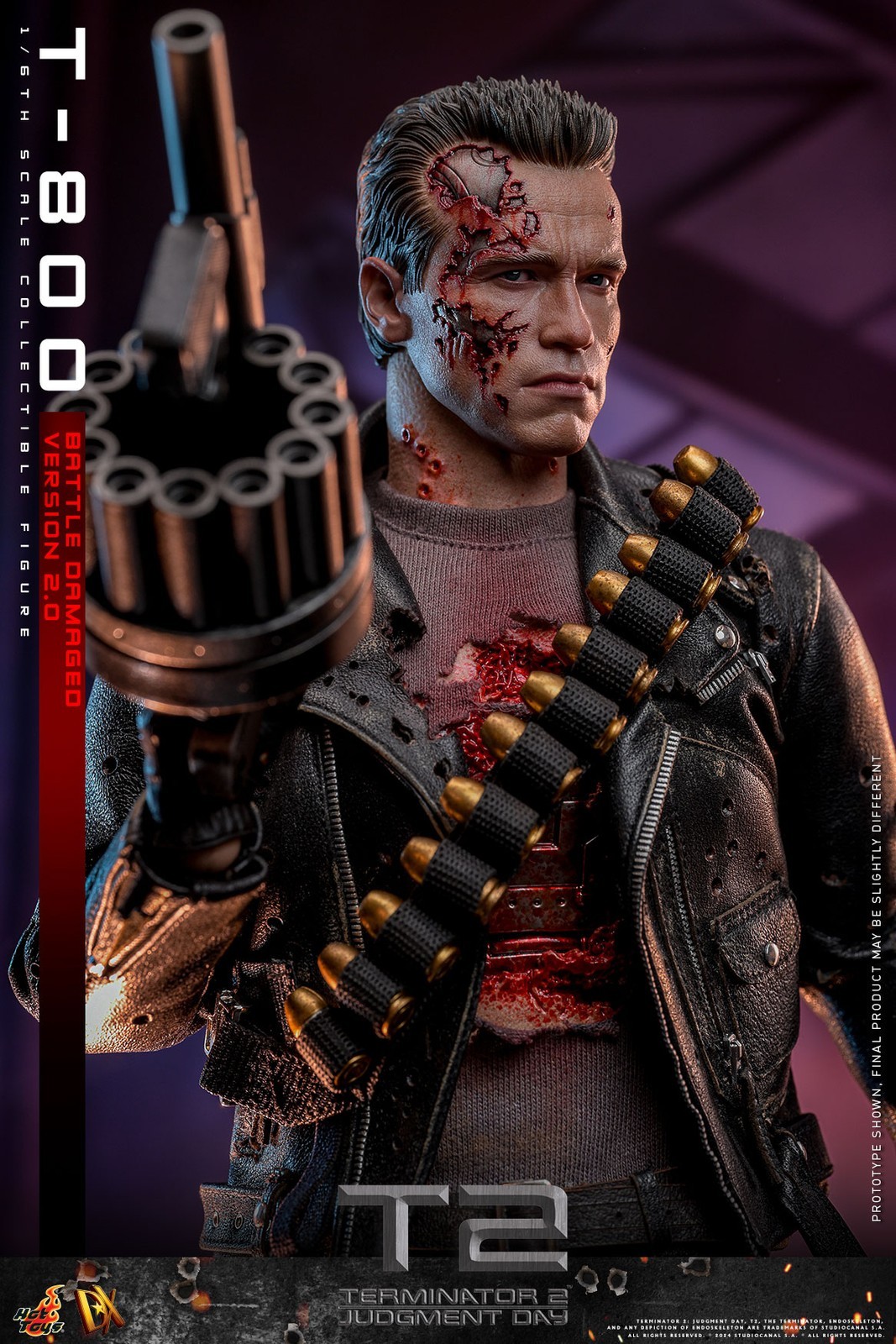New Hot Toys DX46 1/6 Terminator 2: Judgment Day T-800 Battle Damaged 2.0 Figure