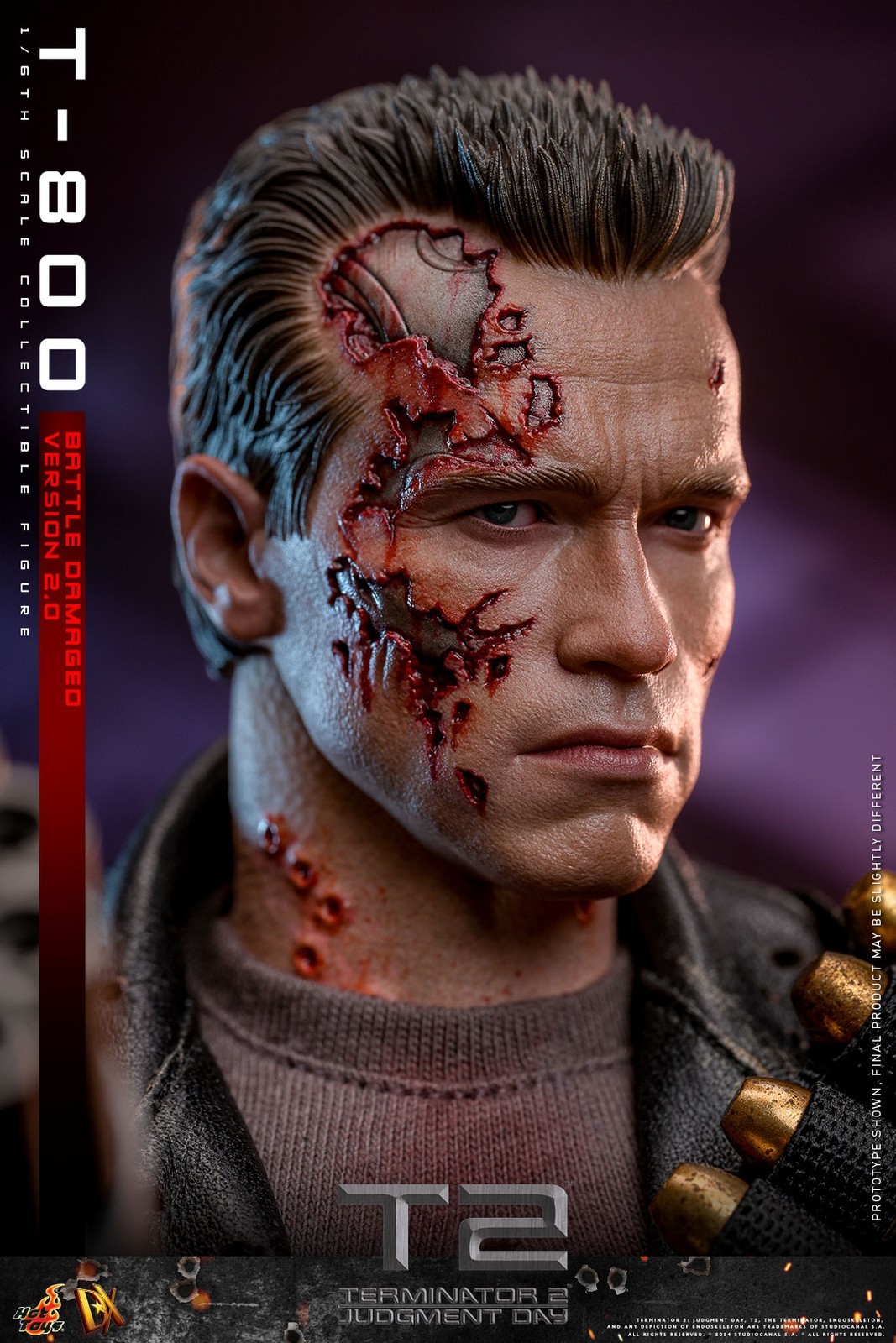 New Hot Toys DX46 1/6 Terminator 2: Judgment Day T-800 Battle Damaged 2.0 Figure