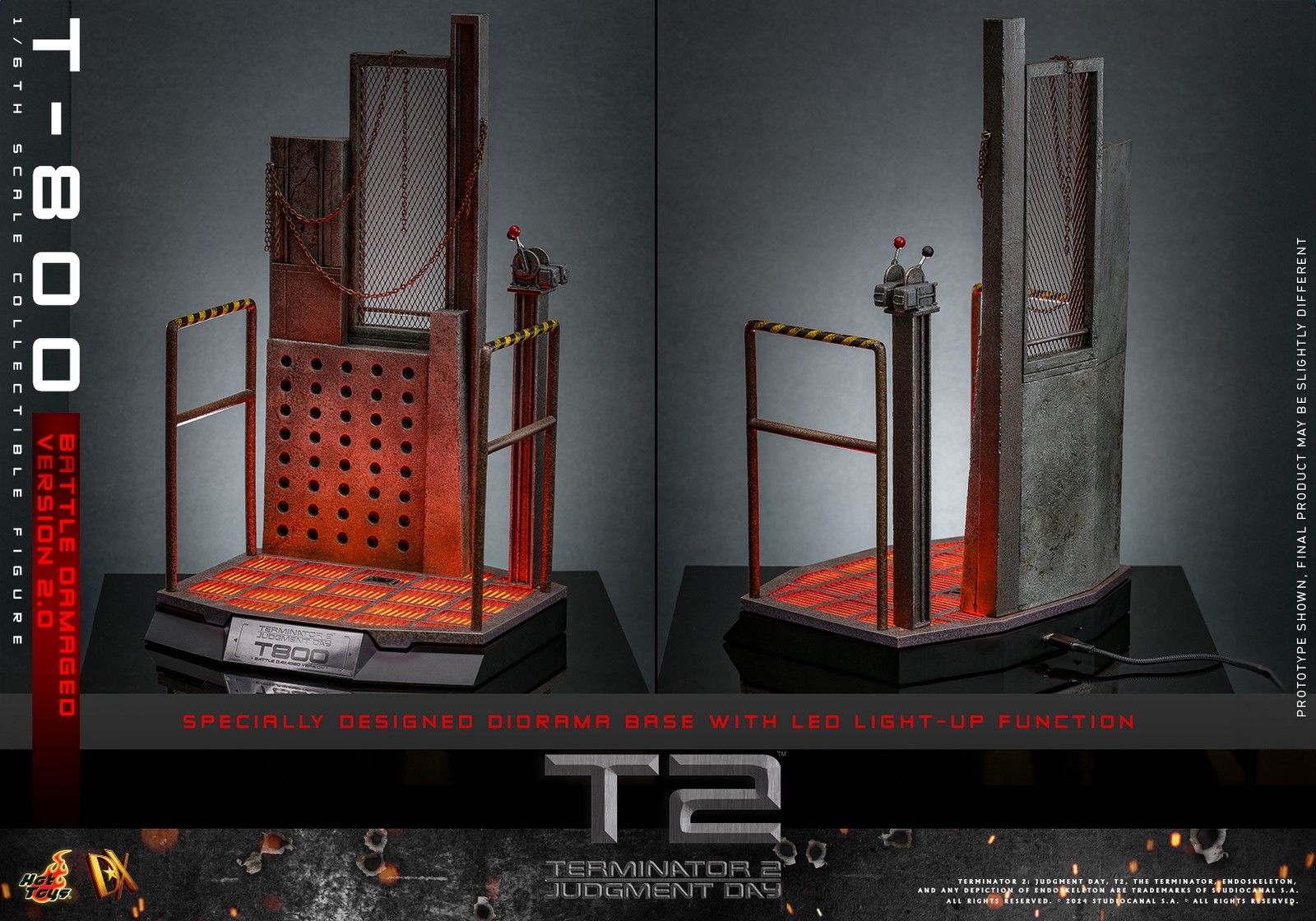 New Hot Toys DX46 1/6 Terminator 2: Judgment Day T-800 Battle Damaged 2.0 Figure