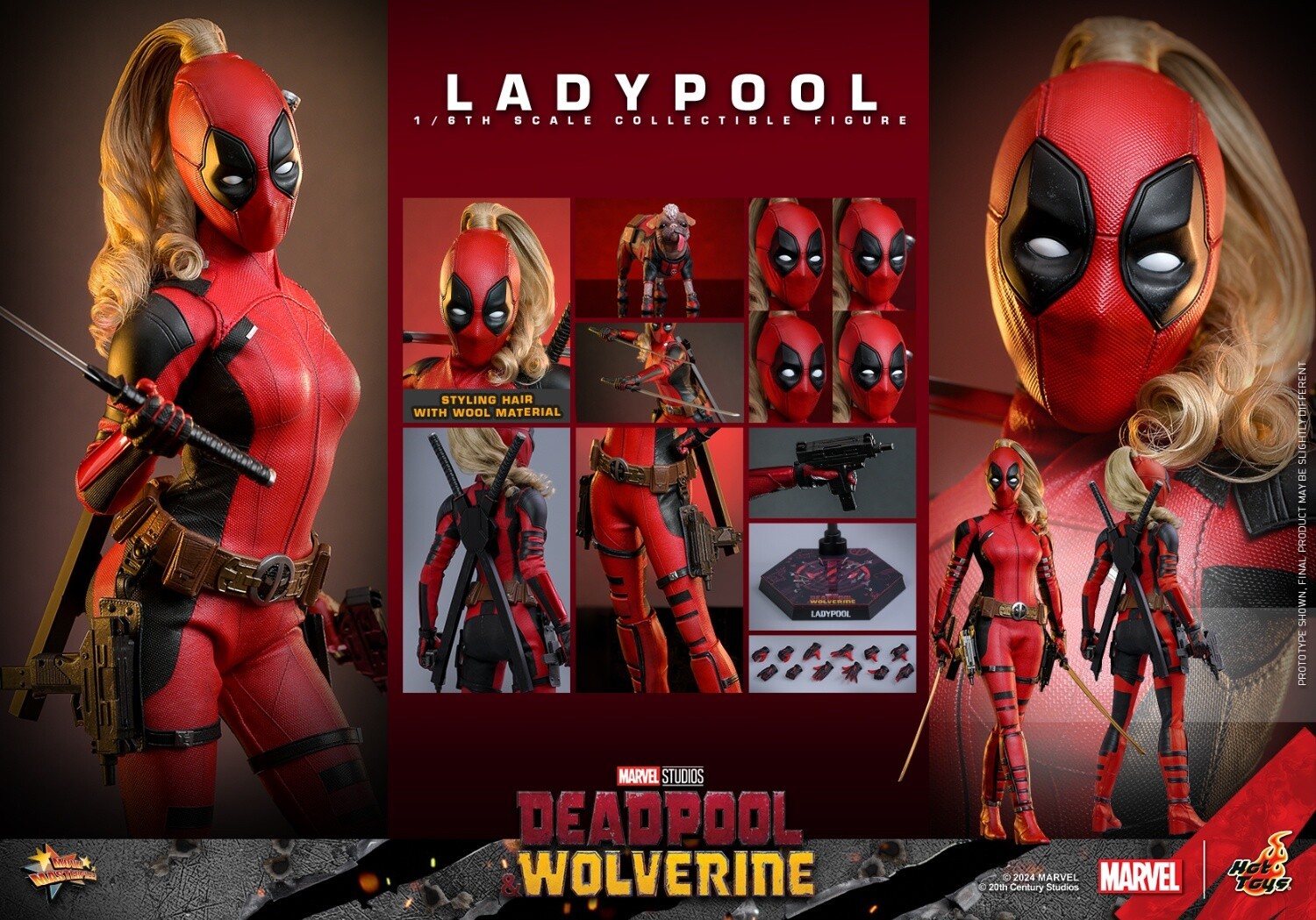 Ready! New Hot Toys MMS747 Deadpool &amp; Wolverine 1/6 Ladypool Action Figure Model