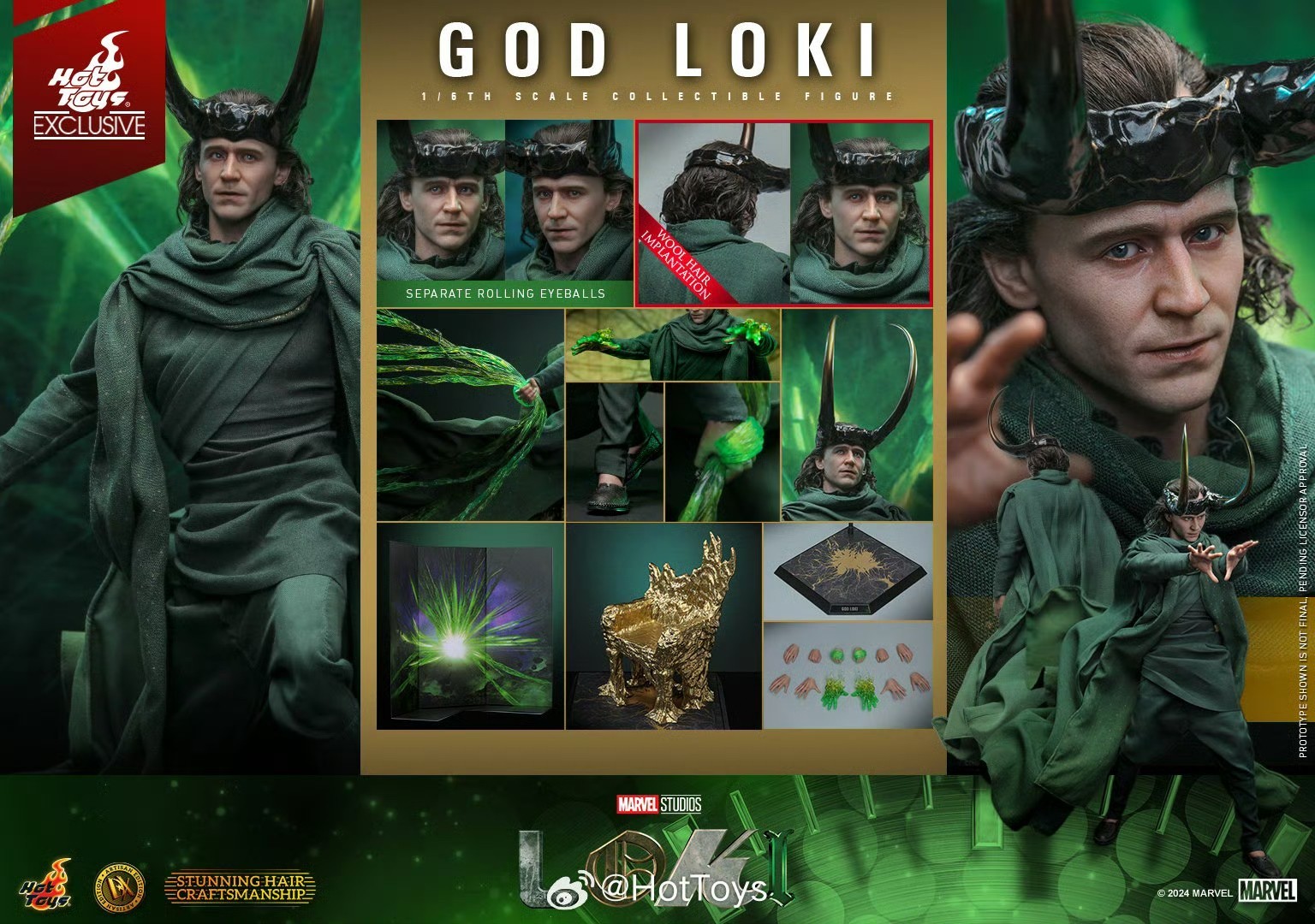 Ready! New Hot Toys DX41AE Loki - God Loki Artisan Edition 1/6 Action Figure