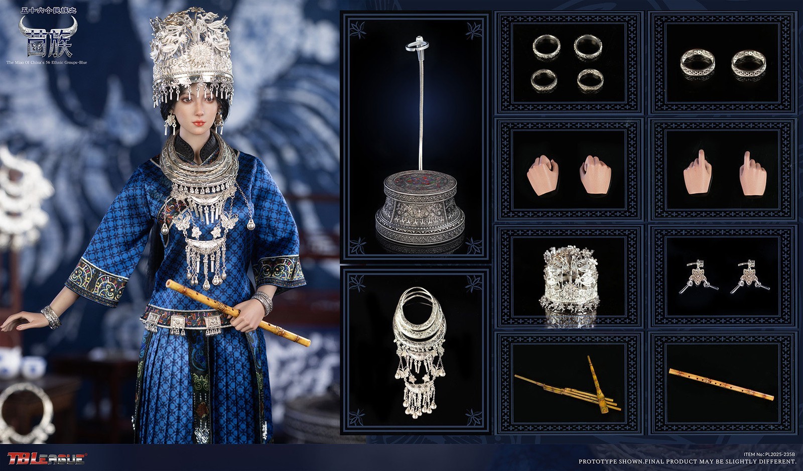 In Stock New TBLeague PL2025-235 Miao Ethnic Group Nationality 1/6 Figure