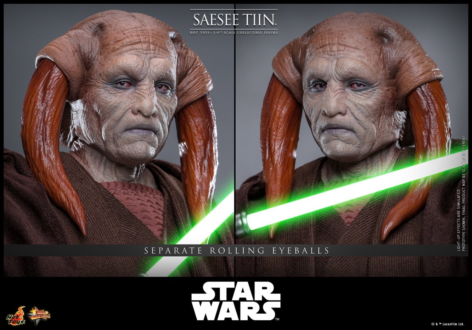In Stock New Hot Toys MMS820 Star Wars III Revenge of the Sith Saesee Tiin 1/6