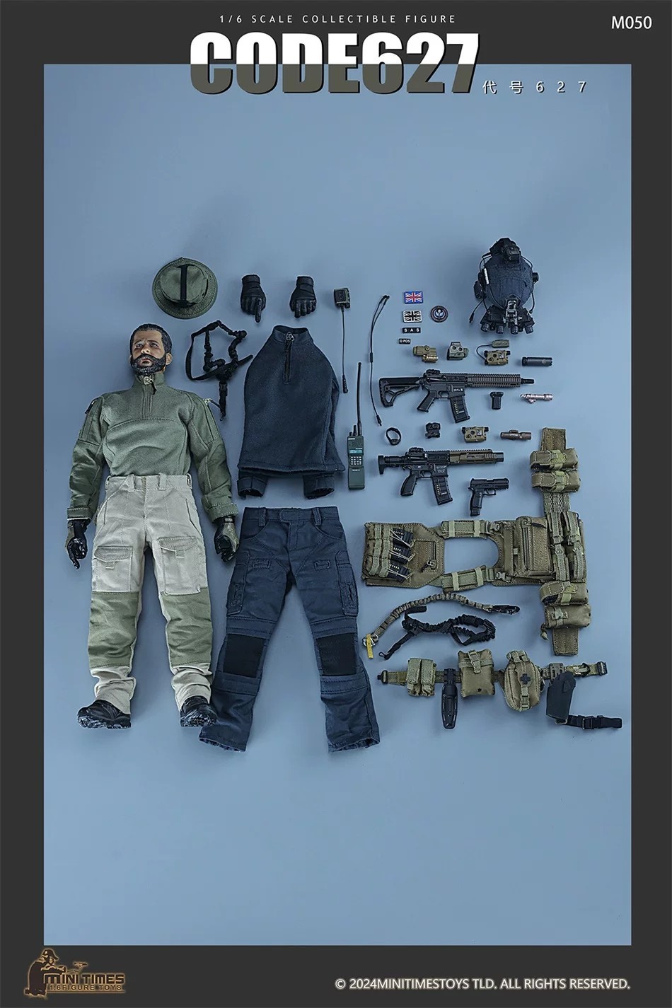 In Stock New Mini Times Toys M050 MODERN BATTLEFIELD SAS Cpt. Price 1/6 Figure