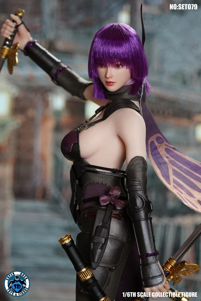 SUPER DUCK SET079 1/6 Sexy Female Ninja Clothes &amp; Headsculpt Fit 12" No body