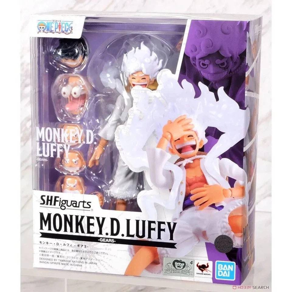 BANDAI S.H. Figuarts Monkey D. Luffy Gear 5 OnePiece Action Figure Toy Gift New
