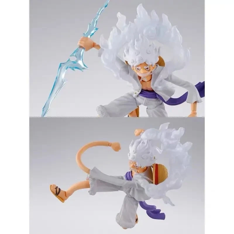 BANDAI S.H. Figuarts Monkey D. Luffy Gear 5 OnePiece Action Figure Toy Gift New