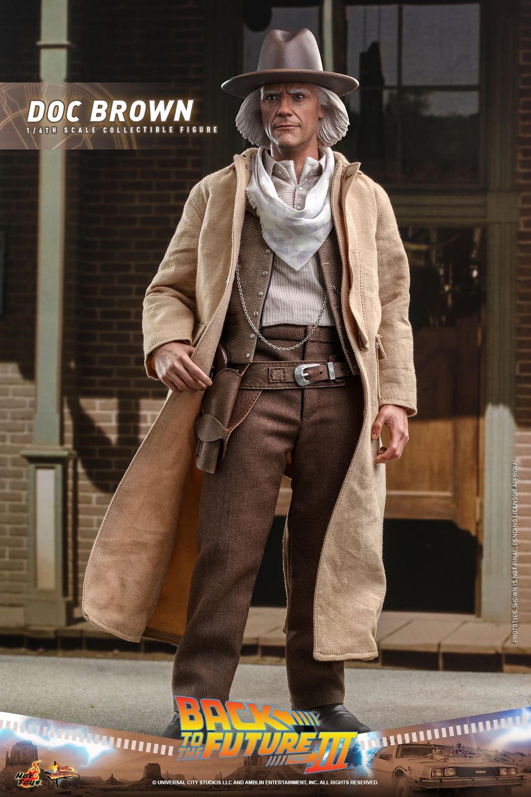 Ready! New Hot Toys MMS617 Back to the Future Part III 1/6 Doc Brown Figure