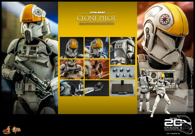 New Hot Toys MMS648 STAR WARS II: ATTACK OF THE CLONES 1/6 CLONE PILOT In Stock