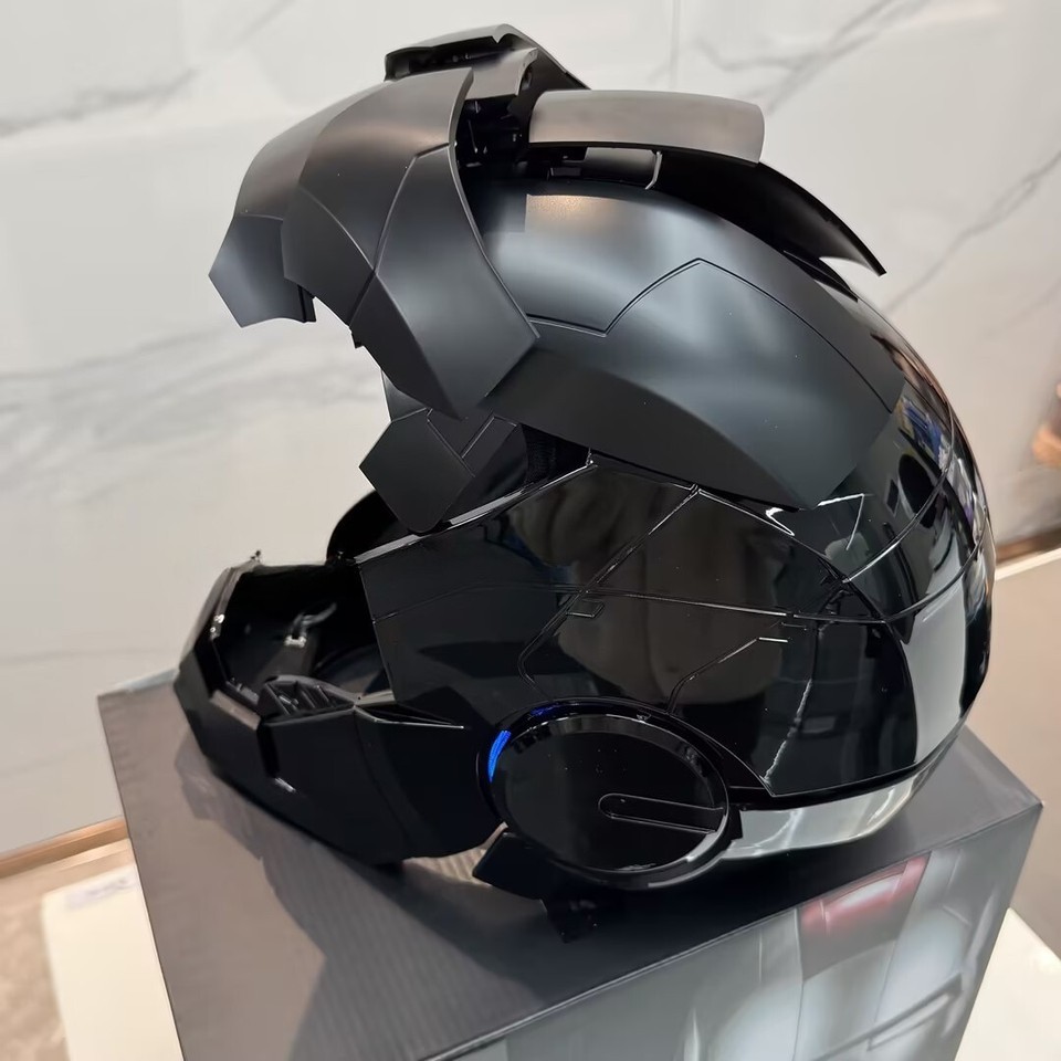 Iron Man Mk5 Black 1:1 Helmet Wearable Voice-control Open&amp;close Cosplay Boxed