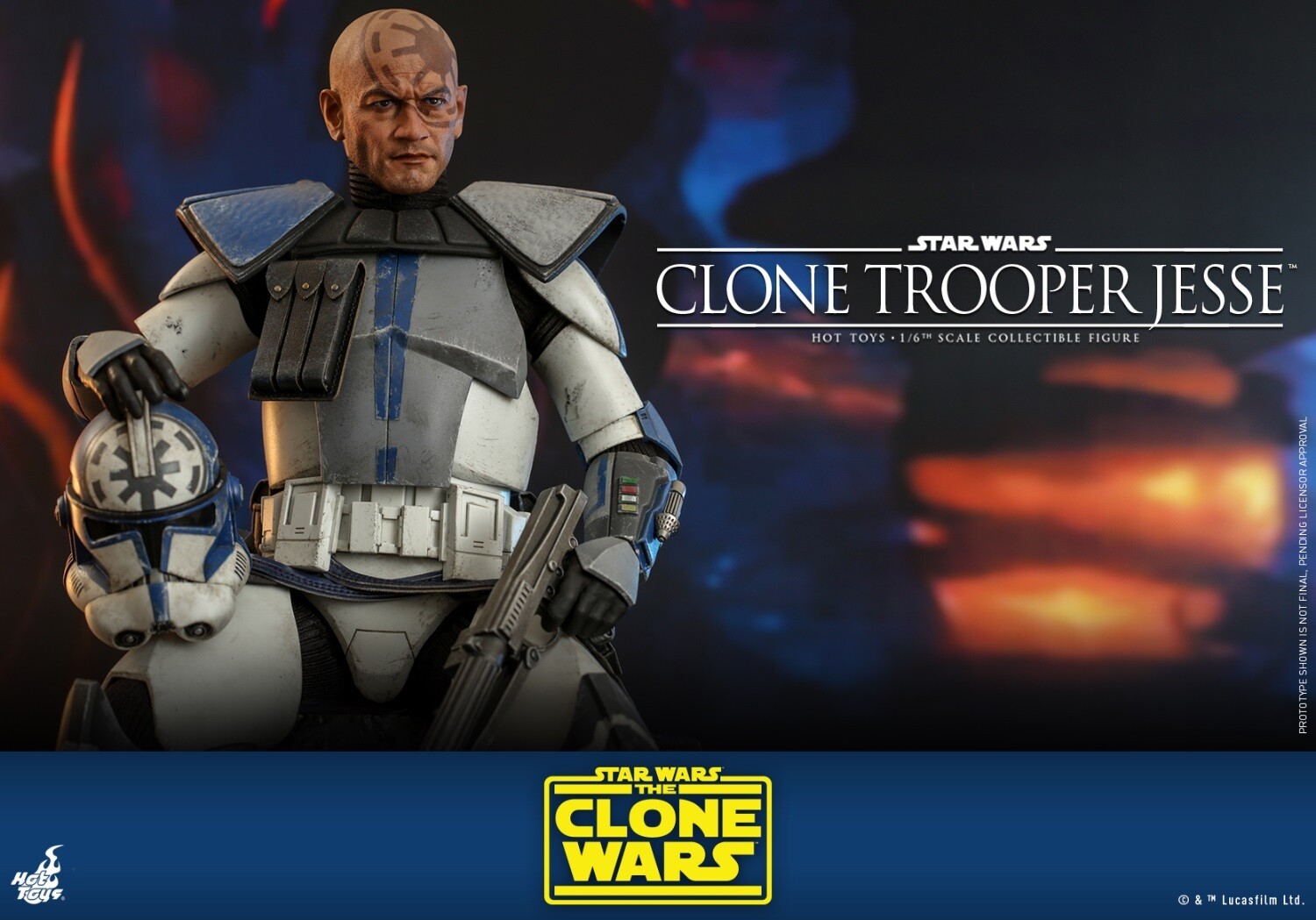 Ready! Hot Toys TMS064 STAR WARS: THE CLONE WARS 1/6 CLONE TROOPER JESSE Figure