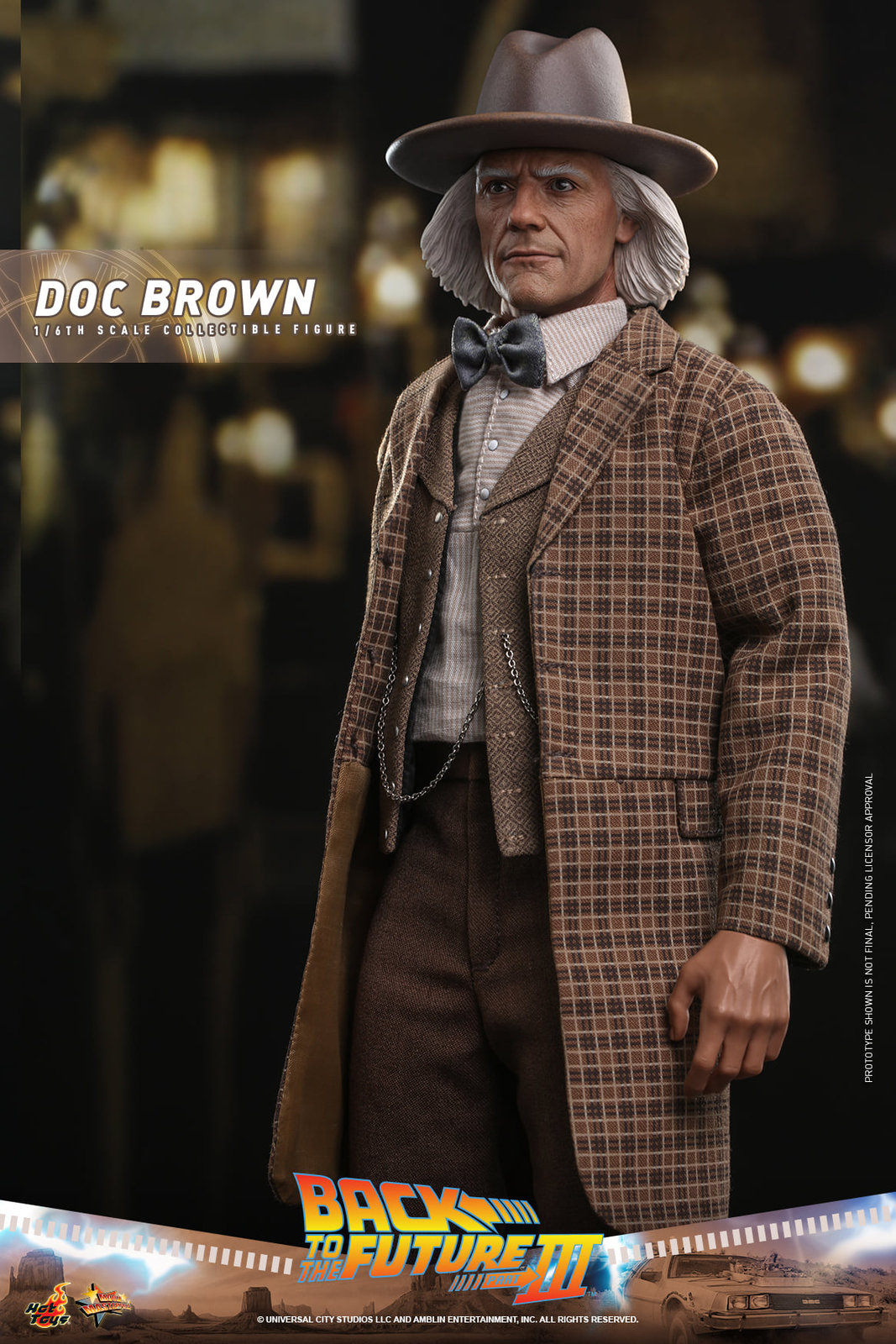 Ready! New Hot Toys MMS617 Back to the Future Part III 1/6 Doc Brown Figure