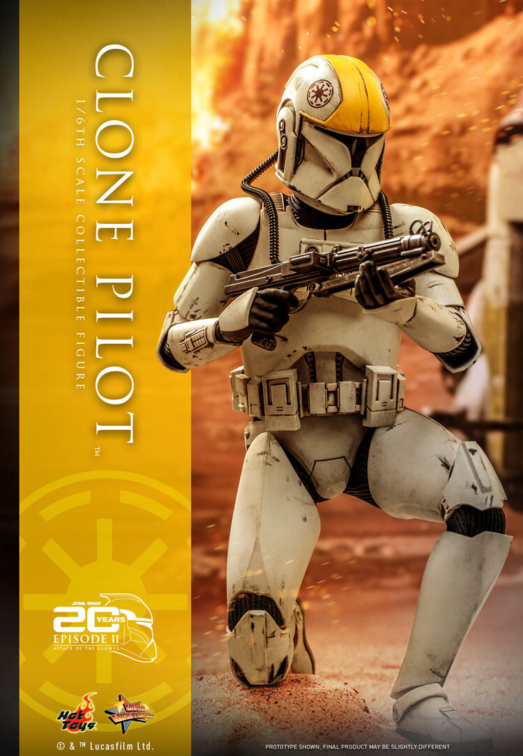 New Hot Toys MMS648 STAR WARS II: ATTACK OF THE CLONES 1/6 CLONE PILOT In Stock