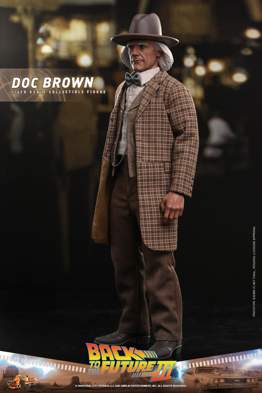 Ready! New Hot Toys MMS617 Back to the Future Part III 1/6 Doc Brown Figure