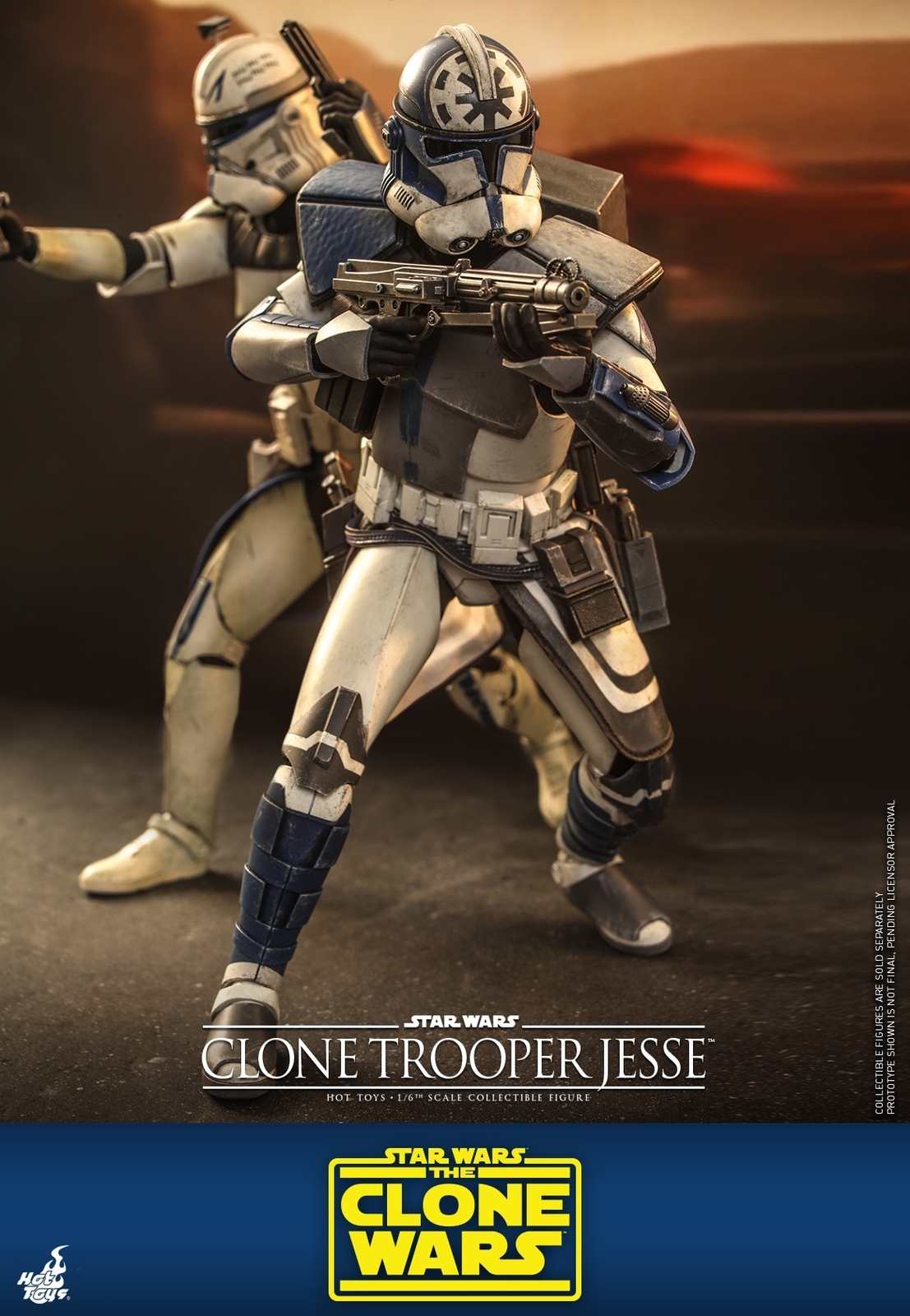 Ready! Hot Toys TMS064 STAR WARS: THE CLONE WARS 1/6 CLONE TROOPER JESSE Figure