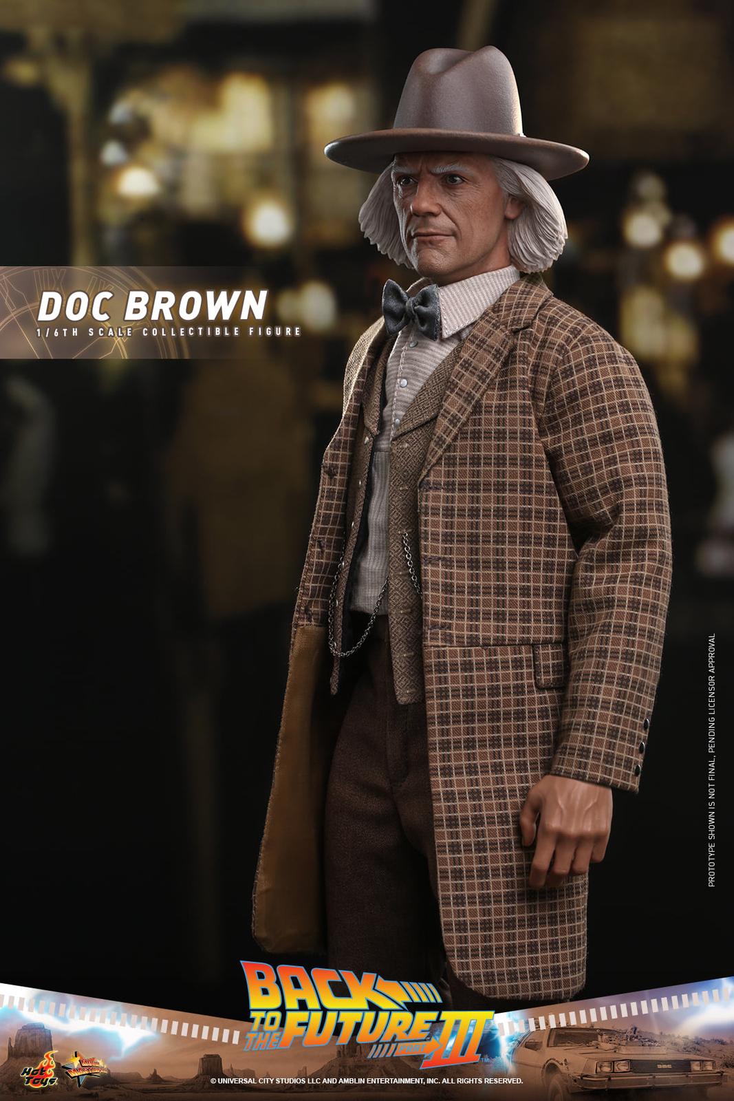 Ready! New Hot Toys MMS617 Back to the Future Part III 1/6 Doc Brown Figure