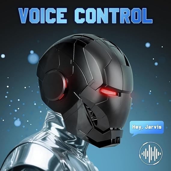 Iron Man Mk5 Black 1:1 Helmet Wearable Voice-control Open&amp;close Cosplay Boxed