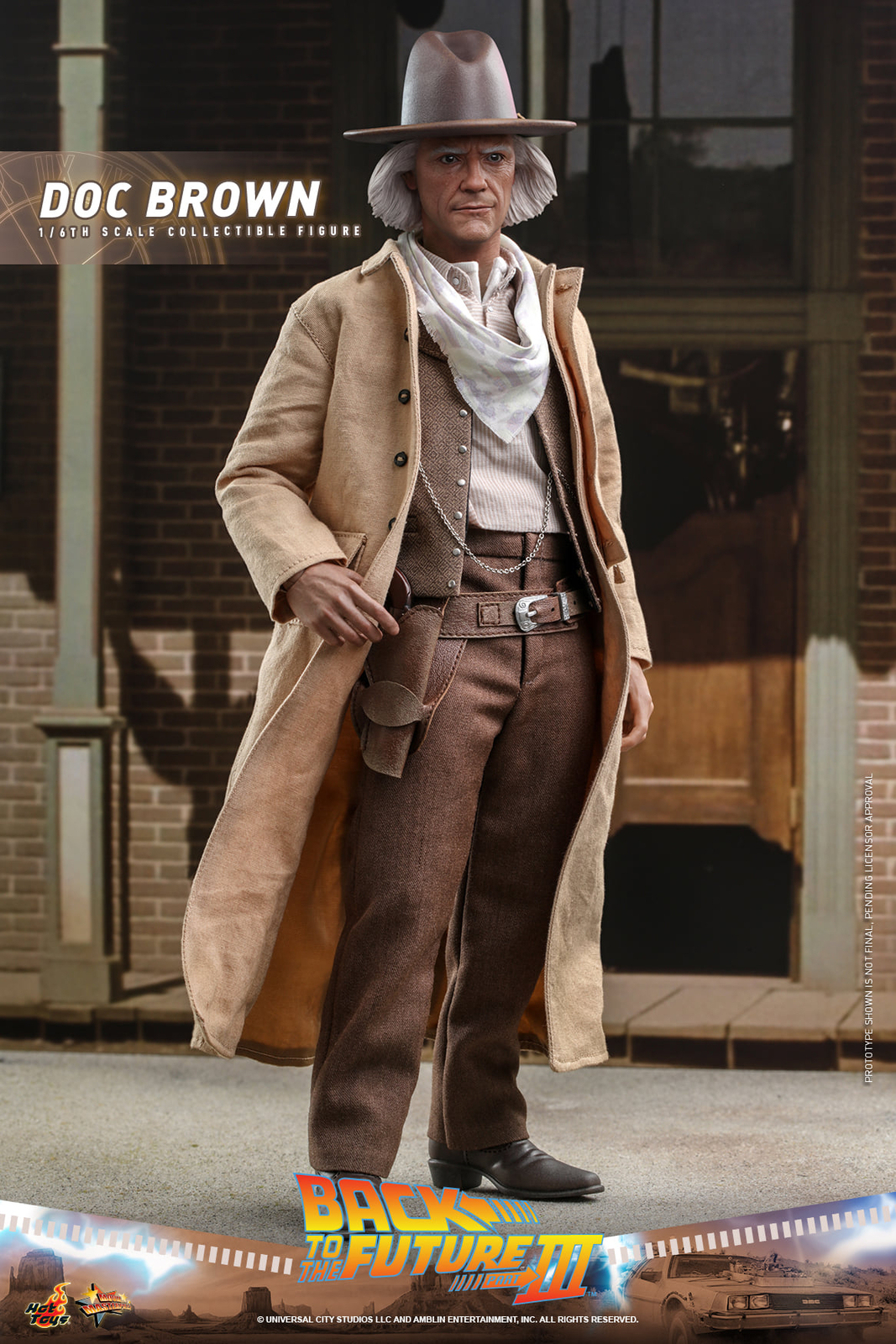 Ready! New Hot Toys MMS617 Back to the Future Part III 1/6 Doc Brown Figure