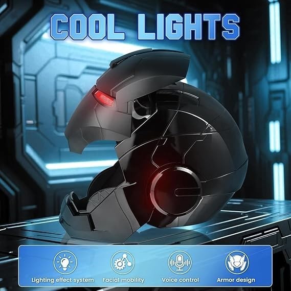 Iron Man Mk5 Black 1:1 Helmet Wearable Voice-control Open&amp;close Cosplay Boxed
