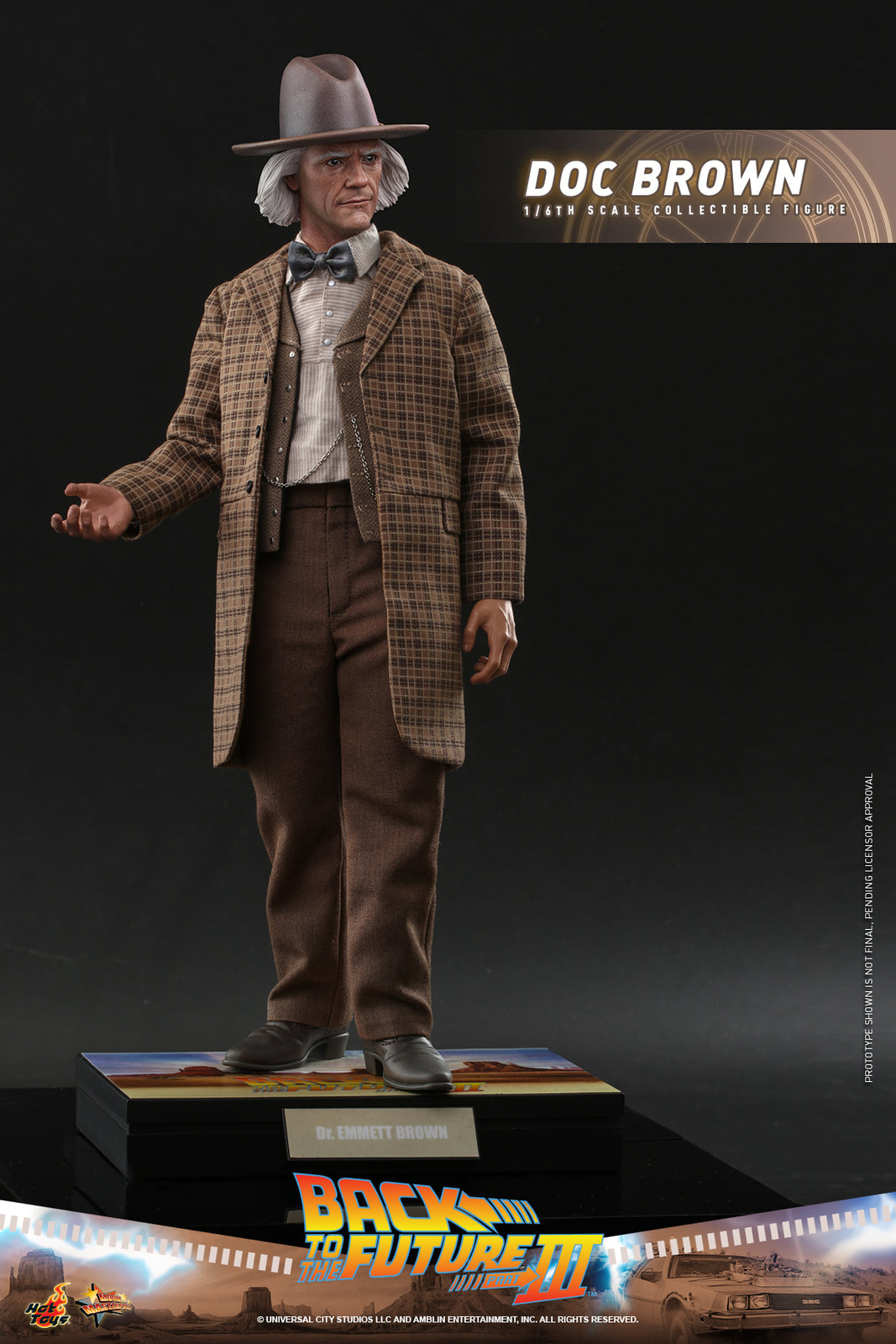 Ready! New Hot Toys MMS617 Back to the Future Part III 1/6 Doc Brown Figure